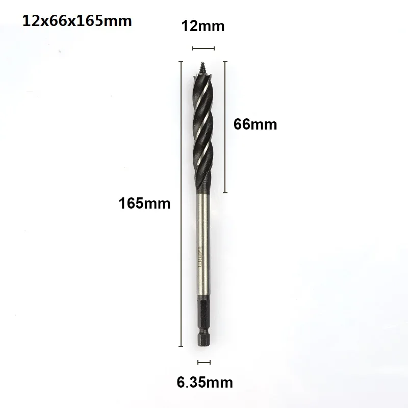 1pc 12mm XCAN 1 шт. 10-25 мм шестигранный хвостовик 4 Флейта шнека сверло Дерево отверстие резак ядро сверло дерево сверло - Цвет: 1pc 12mm