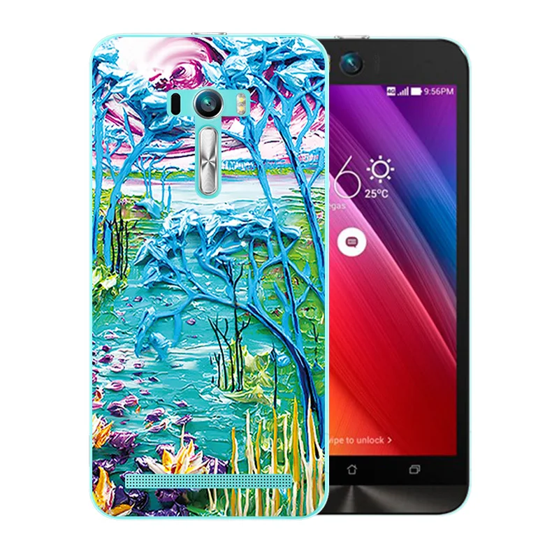 Мягкий чехол для Asus Zenfone Selfie ZD551KL 5 дюймов с рисунком Ван Гога Силиконовый Чехол