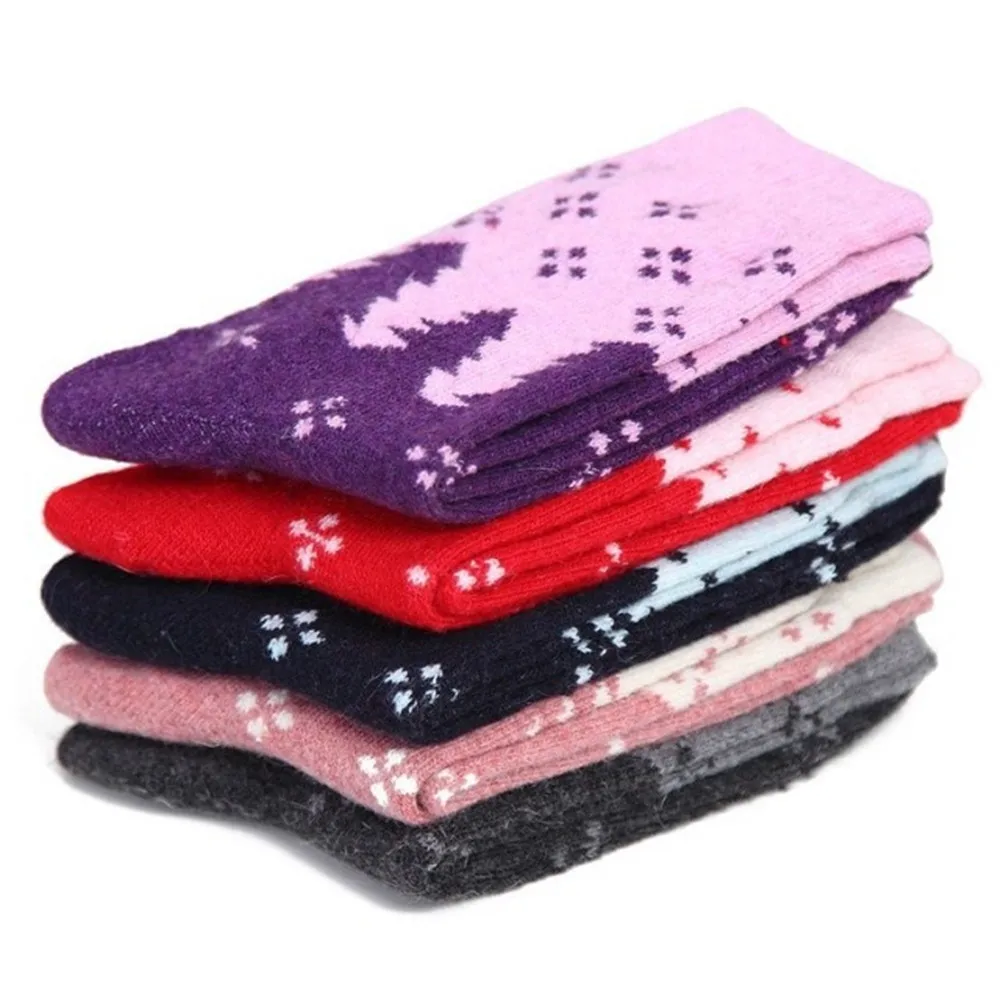 2015 новый милый шерстяные носки женщины зима теплая толстые удобные и дышащий