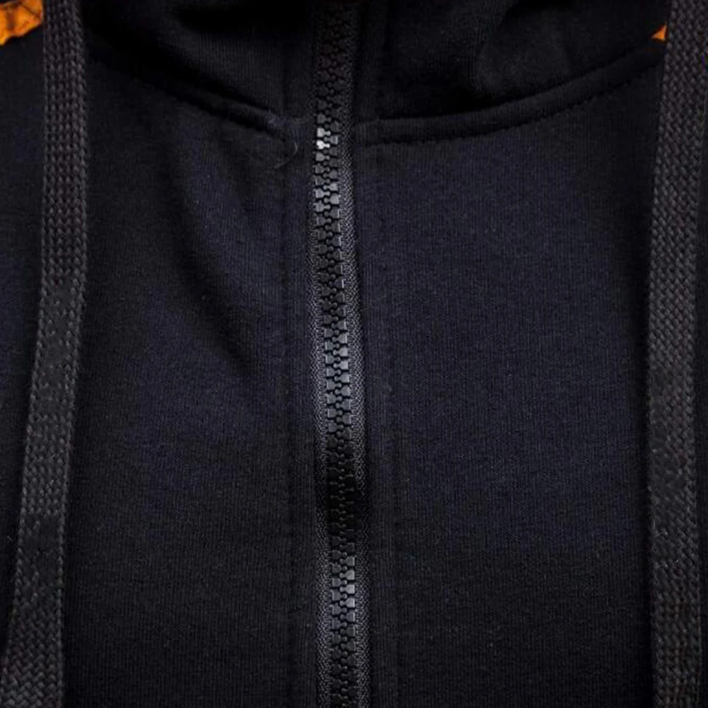 Мужская мода с длинным рукавом пуловер капюшоном Кнопка Декор Pocket Sweatshirt|sweatshirt