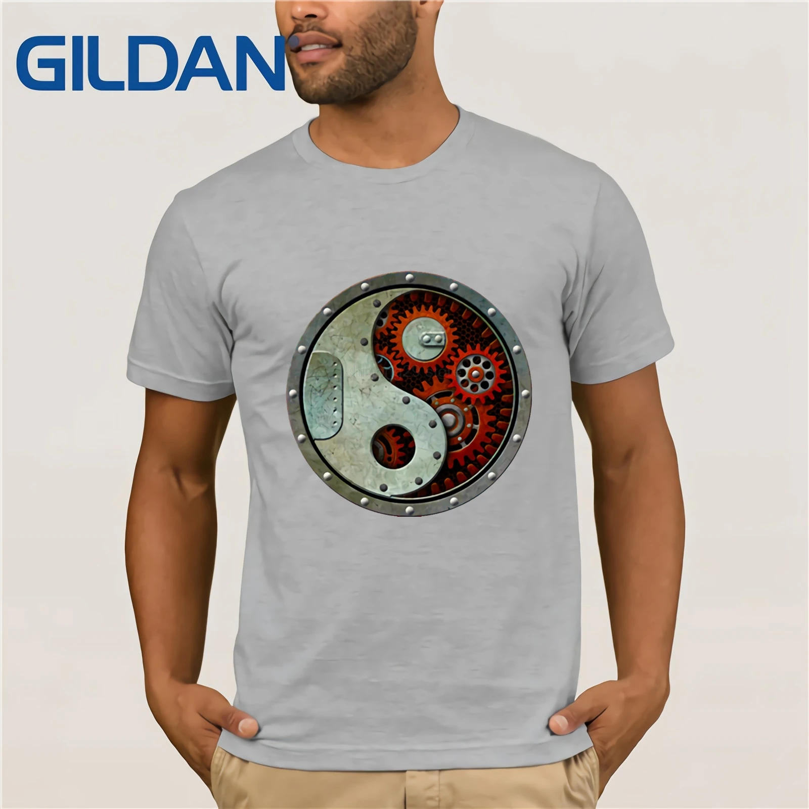 Футболка мужская в Стиле Инь-стимпанк 3d-футболка с короткими рукавами для всей