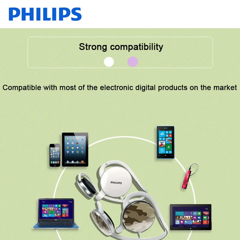 Philips SHM6110U пост висячая гарнитура с микрофоном Поддержка музыки и фильмов игр для