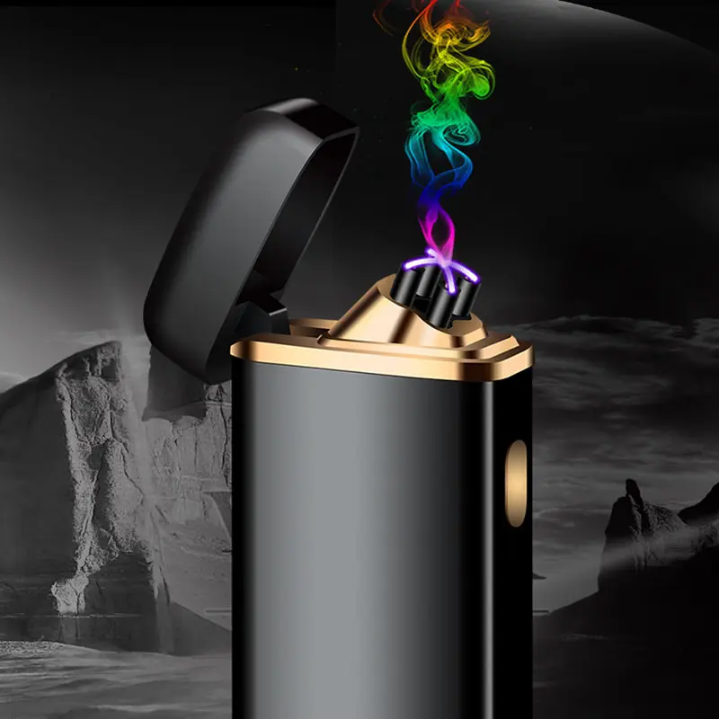 1 шт. Индукционная металлическая USB зажигалка с датчиком отпечатков пальцев