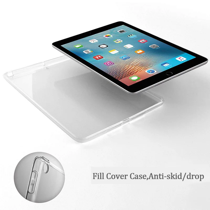 Мягкие силиконовые Чехлы для iPad Pro 11 противоударный прозрачный ТПУ чехол 2018 Gen 6th 9