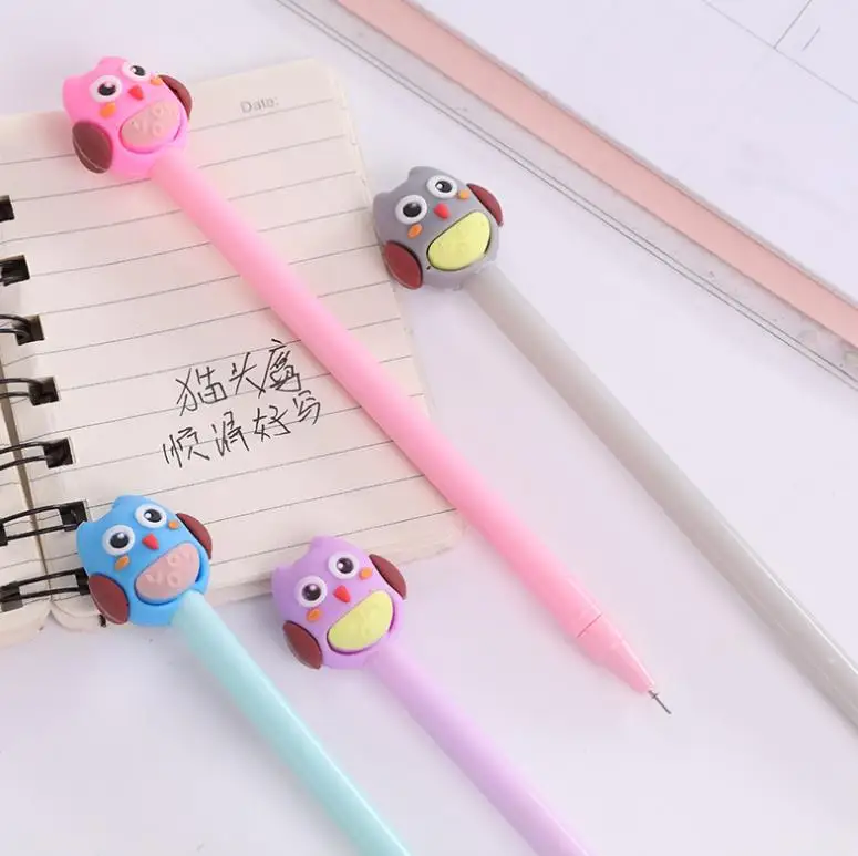4 шт./компл. Kawaii 0,5 мм Красочные банные халаты в виде животных для маленьких Сова гелевые ручки милые корейские канцелярские подарки студент письменный стол/ручки для подписи питания