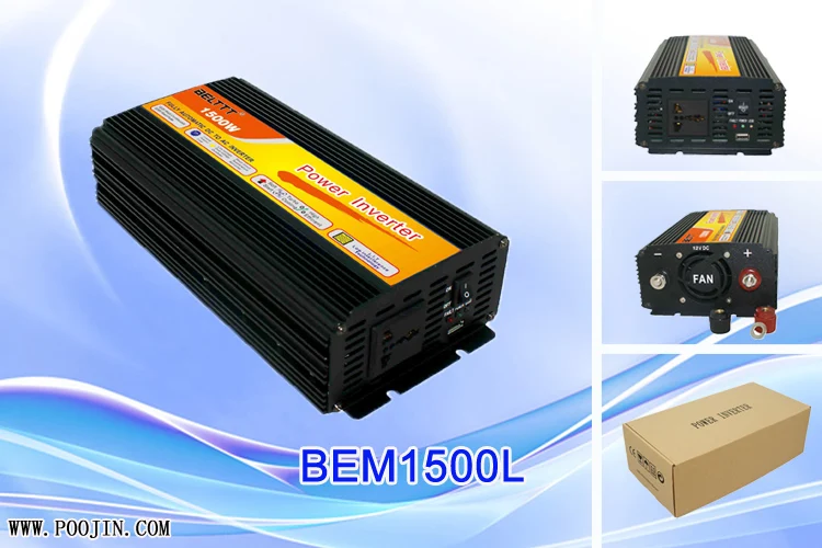 Бесплатная доставка Оптовая продажа бытовой Инвертор 1500 Вт DC 12 В к AC 220 домашний