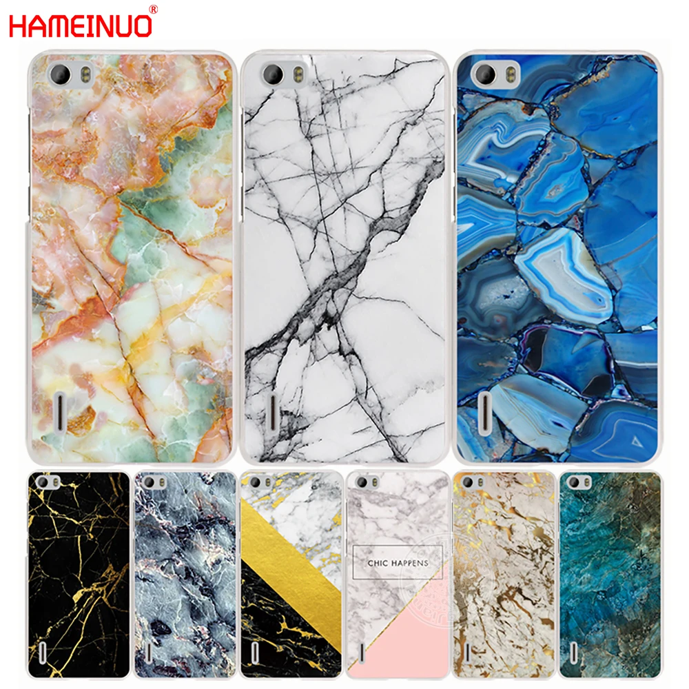 HAMEINUO мраморный чехол для сотового телефона huawei honor 3C 4A 4X 4C 5X 6 7 8 Y3 Y5 Y6 2 II Y560 Y7