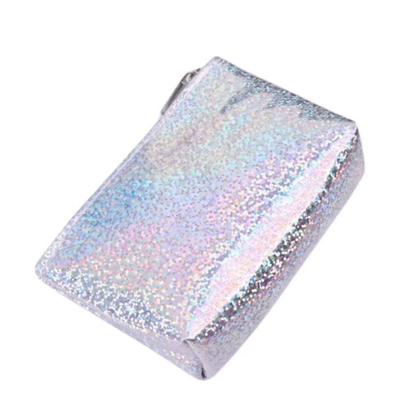 Женский кошелек для монет с блестками Sequines девочек косметичка органайзер сумка