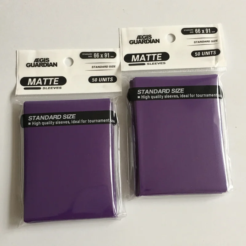 Purple 66x91 мм, размер 100 шт./лот, матовые защитные рукава для карт, защита для карт, стандартный размер, рукава для игровых карт Mtg Pokenmon, рукава для карт - Цвет: Purple