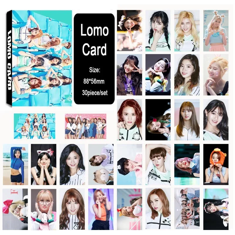 KPOP TWICE Album LOMO Cards K-POP New Fashion Self Made Paper Photo Card HD Photocard LK393 | Аксессуары для одежды