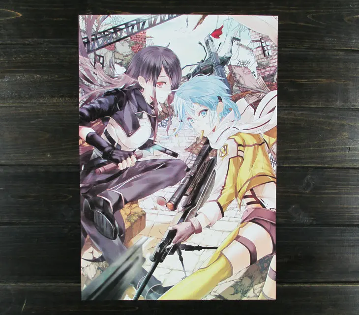 Cartoon Collection Sword Art Online DIY Coated paper Wall Sticker Anime Poster Decal Window Home Decor | Дом и сад