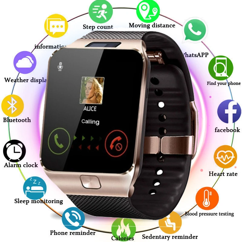 Bluetooth Смарт часы DZ09 для Apple Watch с камерой 2G SIM TF слот карт Smartwatch телефон Android IPhone Xiaomi