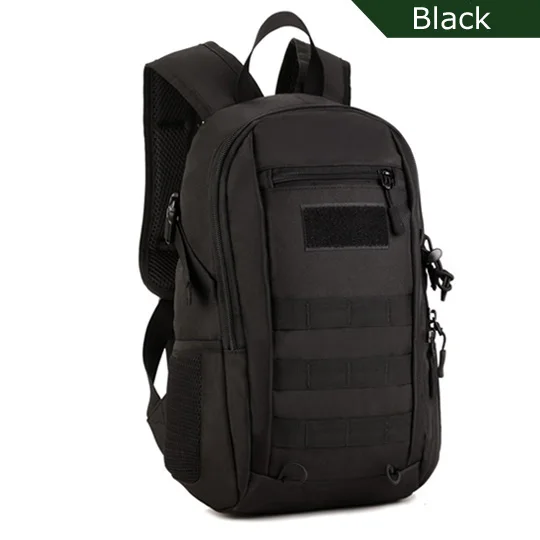 black 12л Тактический Рюкзак MOLLE, Детский водонепроницаемый маленький рюкзак, школьные сумки, детский военный рюкзак, штурмовая упаковка - Цвет: black
