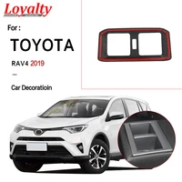 loyalty for for toyota rav4 2019 interior rear seat water cup holder cover trim abs carbon fiber car accessories auto styling