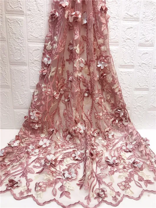 

The latest white + red lace fabric, high quality 3D beaded lace fabric for royal wedding