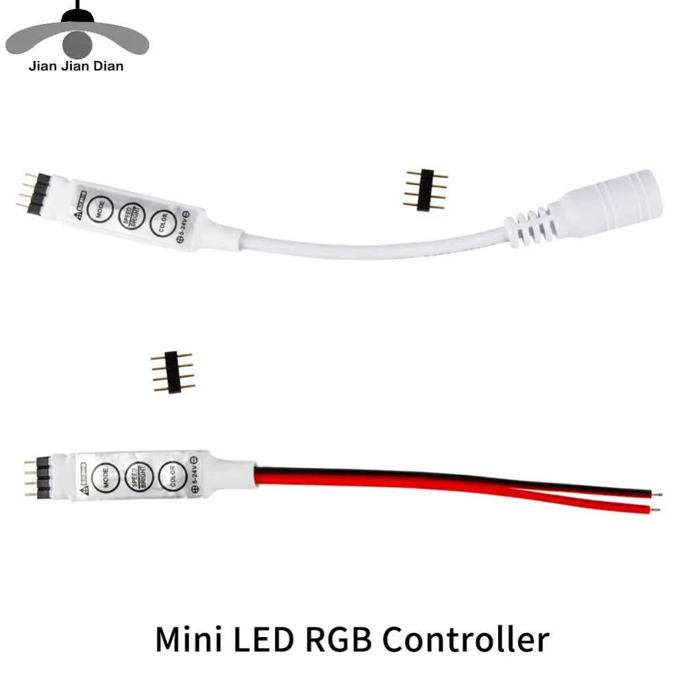 Светодиодный RGB контроллер 12 В мини диммер 3 для 3528 5050 светодиодный Chave para
