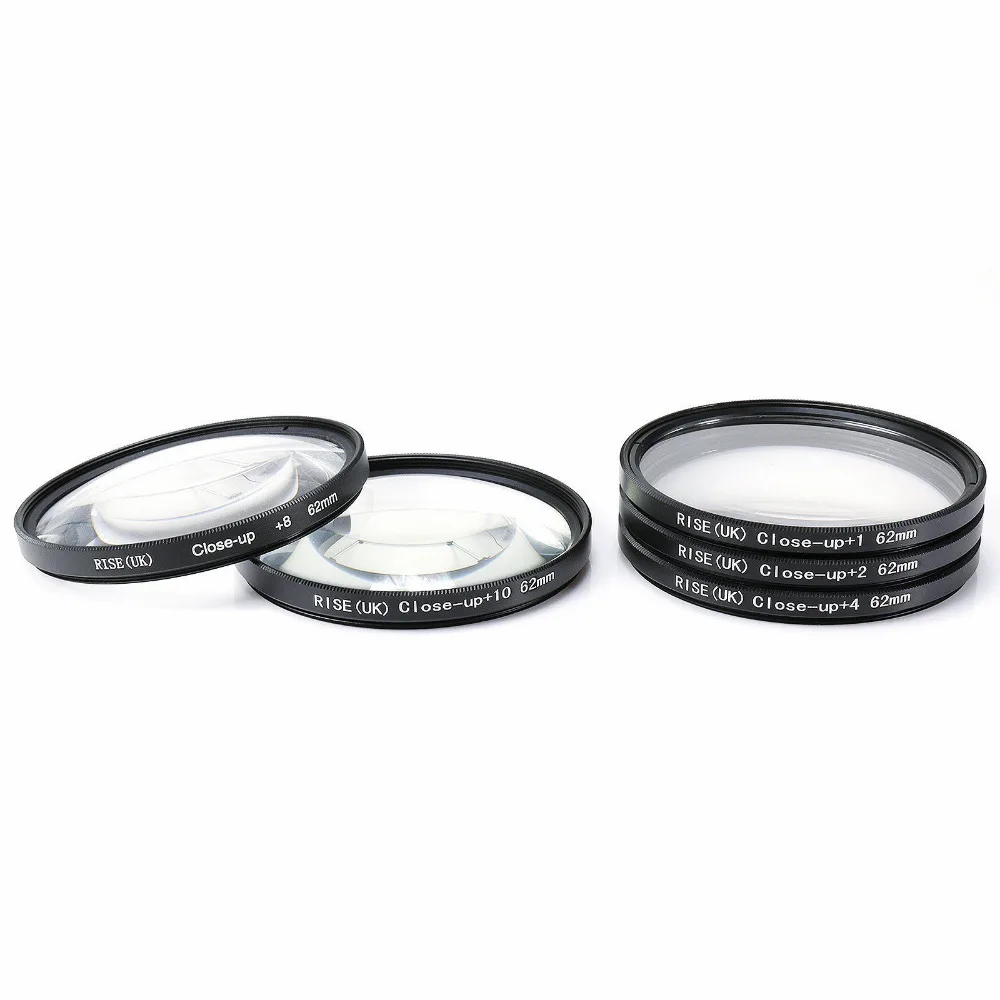 62mm close-up macro +1 +2 +4 +8 +10 close up lens filter kit set for canon nikon sony pentax dslr camera lenses | Электроника