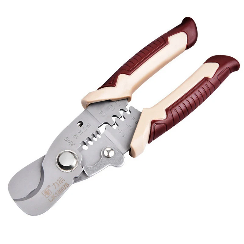 

LIJIAN 3 In 1 Multifunctional Cable Wire Stripper Crimping Plier Electronic Scissors Tool