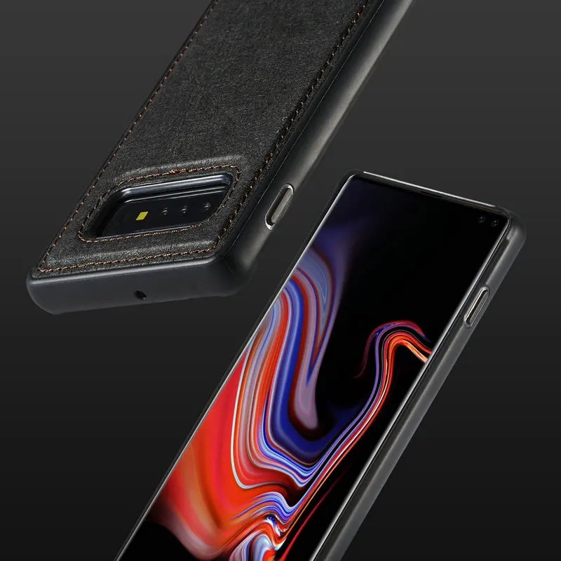 Бумажный Магнитный чехол для Samsung Galaxy S10 водонепроницаемый 2 в 1 съемный кожаный