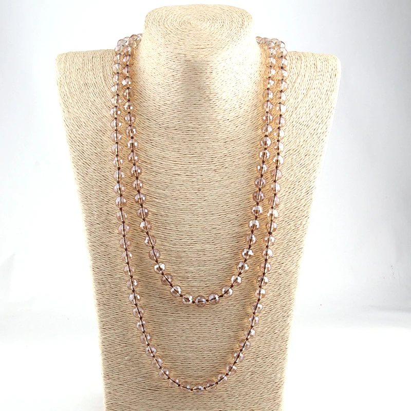 Женское Ожерелье с кристаллами модное богемное этническое 10 мм|crystal necklace|fashion