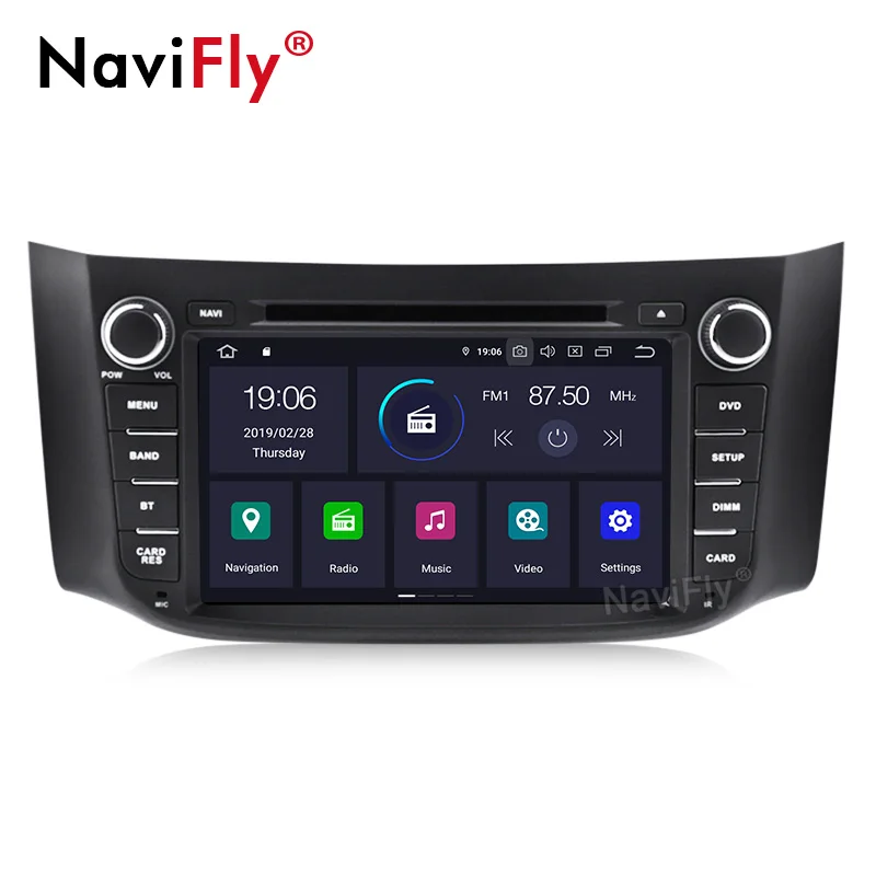 Android9.0 автомобильное радио DVD для NISSAN SILPHY четырехъядерный wifi Bluetooth Видео Аудио