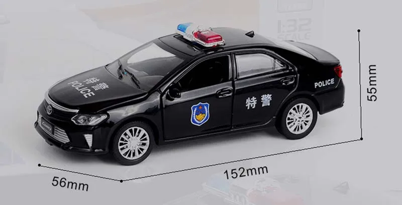 1:32 Camry полицейская литая модель автомобиля игрушечный автомобиль со звуком
