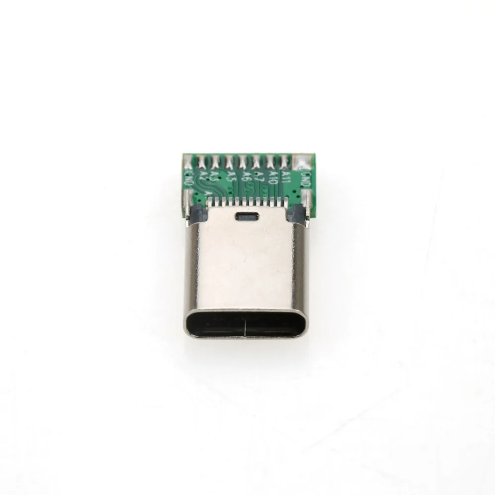 Юйси 1 шт. Micro USB 3,1 C Тип гнездовой разъем 24Pin с печатной платой тест мужской разъем для передачи данных
