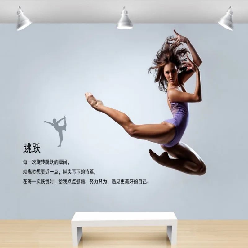 Dropship Colomac White Wallpaper Modern Minimalist Dance Studio Ballet Yoga Hall 3d Wall Murals Papel Mural | Обустройство дома