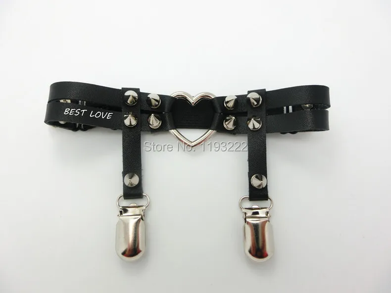 Новинка хит продаж подвязка для ног панк эмо двойная с заклепкой ремень из
