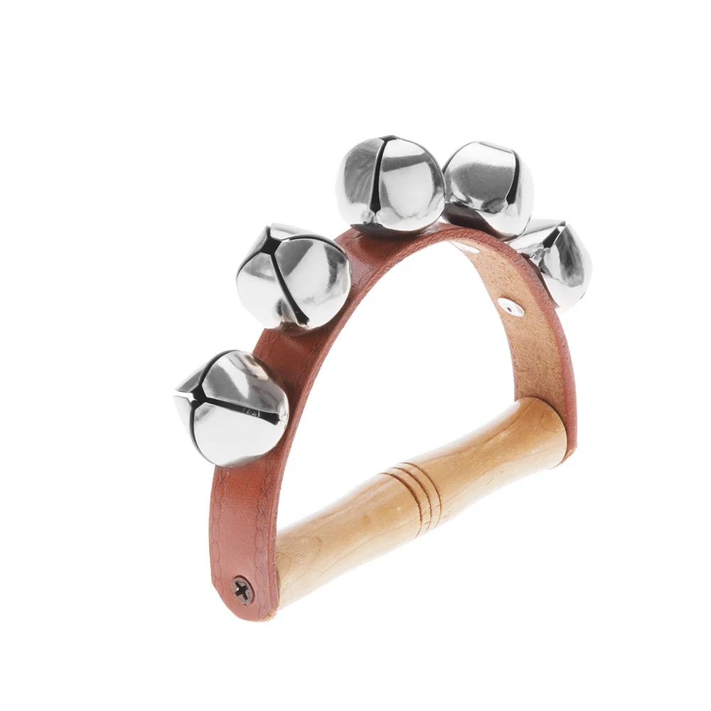 Handbell Wood Rattle Baby Kid Child Early Educational Musical Instrument Rhythm Beats Shaking Jingle Bell Toy Tool | Спорт и