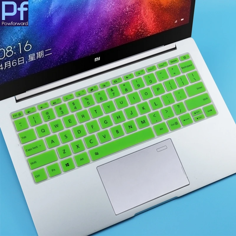 green Для Xiaomi mi Air 13,3 дюймов mi book Air 13 mi notebook 13 силиконовый чехол с клавиатурой для ноутбука защитная пленка 13 - Цвет: green