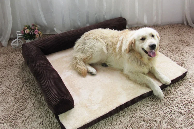 pawstrip Pet Dog Sofa Bed Winter Fleece Cat Sleeping Bed Detachable Wash Dog Beds For Large Dogs