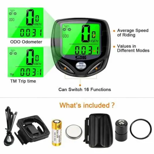 Беспроводной ЖК Дисплей велосипедный компьютер Speedo Одометр Водонепроницаемый