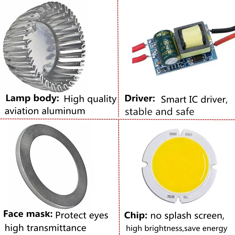 1X розничная продажа лампада LED 9 Вт 12 15 светодиодные лампы GU5.3 затемнения AC110V 220 В