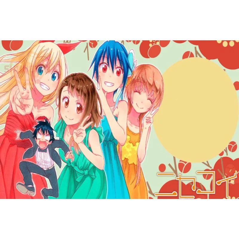 Новый постер Nisekoi для аниме девушек атласный на заказ тканевый настенный с