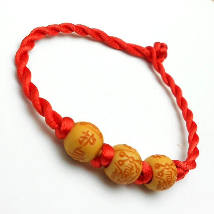 Оптовая продажа с фабрики амулет красные бусины браслеты имитация эбенового