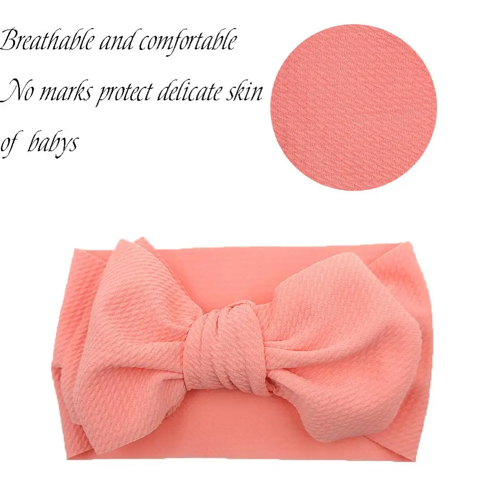 Big Bow Turban Baby Girl Headbands Newborn Headwrap Elastic Toddles Hairband Kids Headband For Hair Accessories | Детская одежда и
