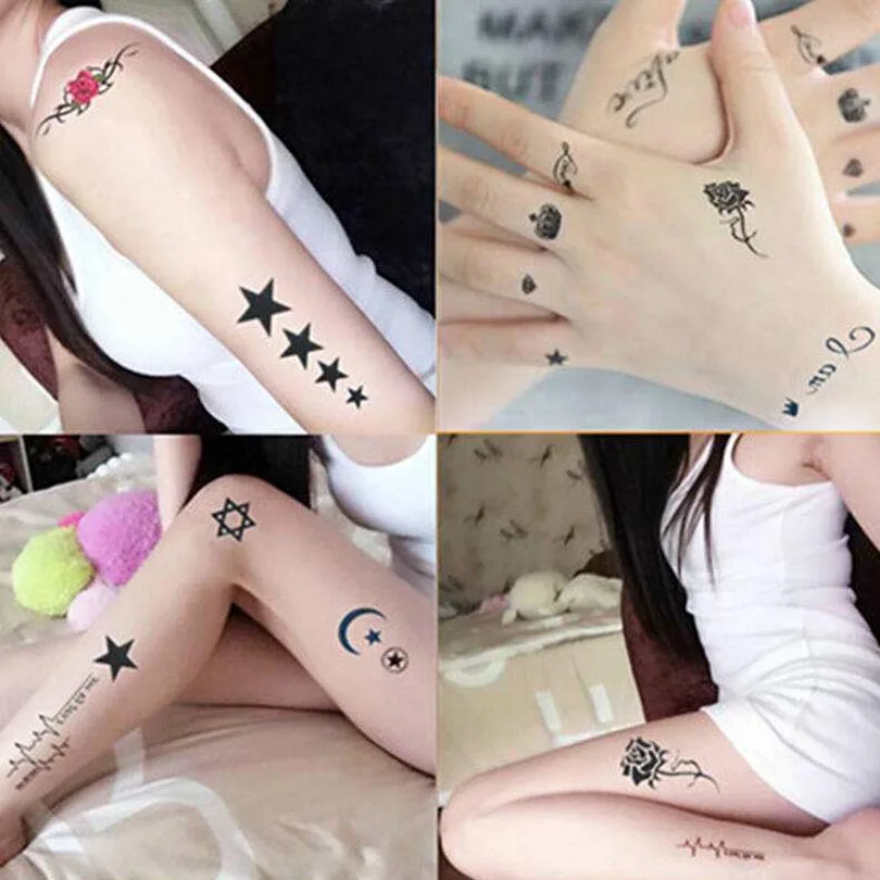 2018 Новый Самоклеющиеся боди Книги по искусству Временная Аэрограф татуировки