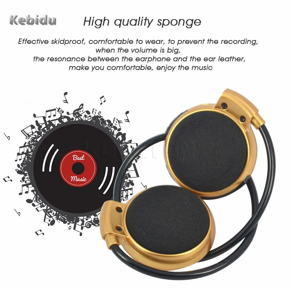 Kebidu Спортивные bluetooth беспроводные наушники музыкальные стерео Bluetooth 4 0 для iphone 5 6