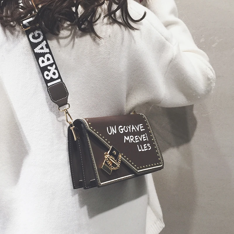 Женская сумка текстурная модная широкополосная сумка-мессенджер