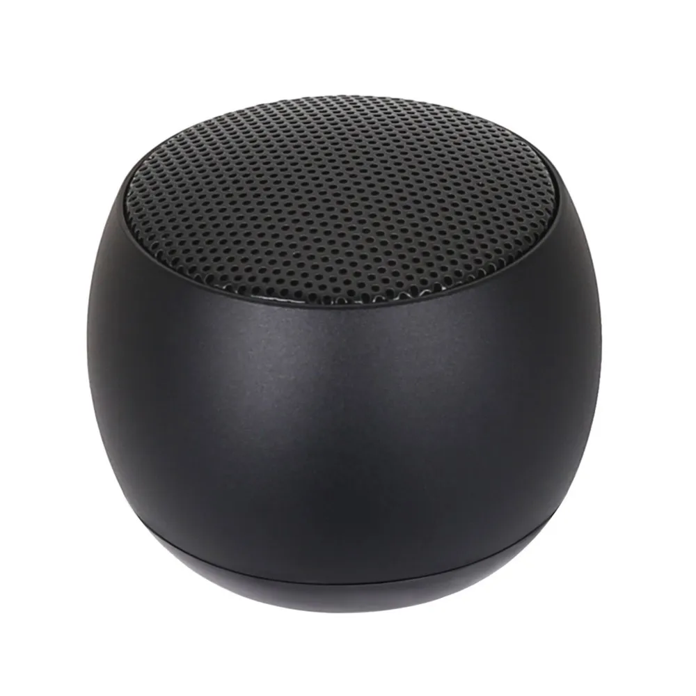 black Ультра портативный Bluetooth динамик перезаряжаемый Мини Bluetooth динамик TWS открытый металлический беспроводной динамик 3D стерео звуковая коробка микрофон - Цвет: black
