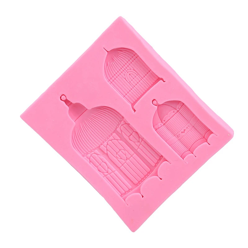 Розовые клетки для птиц форма формы шоколада печенья выпечки силиконовые