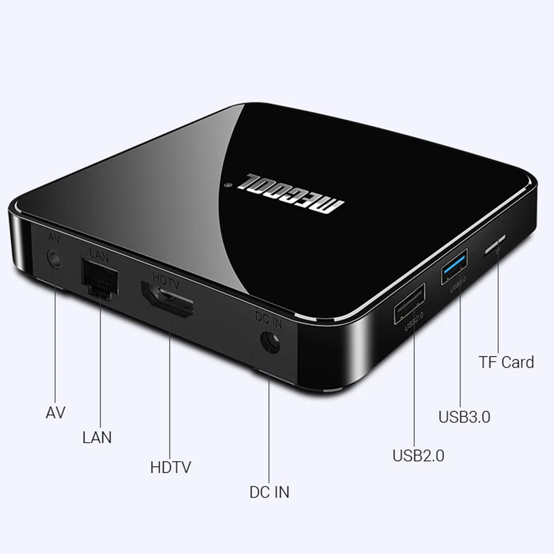 Mecool Km3 Android 9,0 ТВ-приставка Amlogic S905X2 Четырехъядерный 4G Ddr4 64G Rom 2,4G/5G Wifi Bluetooth 4K Atv смарт-приставка Голосовая C
