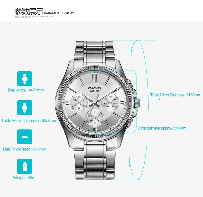 Casio Часы Для Мужчин Кварцевые лучший бренд Аналоговый Военное Дело мужской Часы Для мужчин Спорт армия часы Водонепроницаемый Relogio masculino MTP-1375D-7A