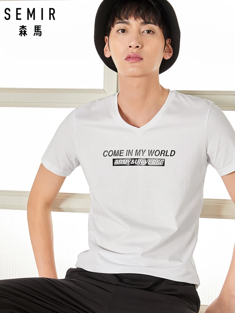 SEMIR мужские футболки плюс размер футболка Homme летние с коротким рукавом Camiseta |