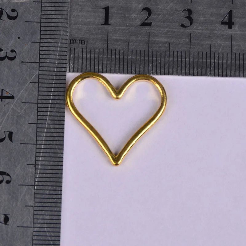 10 шт. пустотелое золотое сердечко серебряного цвета из сплава 18/19/23 мм круглые