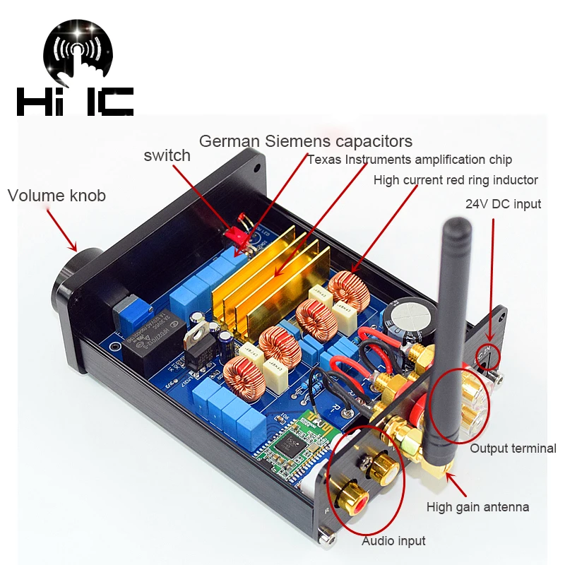 2018 HiFi аудио 2*50 Вт TPA3116 Мини Bluetooth 4 0 Цифровой TPA3116D2 усилитель домашний алюминиевый