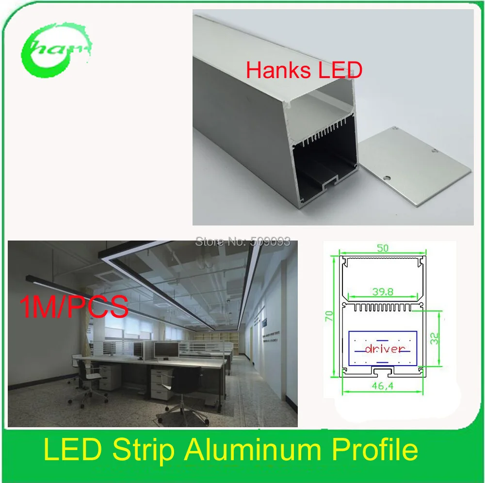 Hanks большой профиль 50 шт./лот светодиодный корпус подвесной светильник с