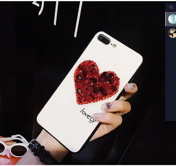 Роскошный блестящий чехол XINGDUO с сердечками для iphone 8 7 6 6s plus X XR XS MAX прозрачный