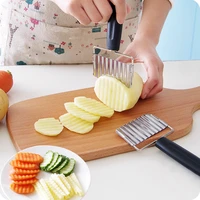 stainless steel vegetable potato wavy cutter slicer cucumber carrot waves cutting slicer cooking tool kitchen knives accessories